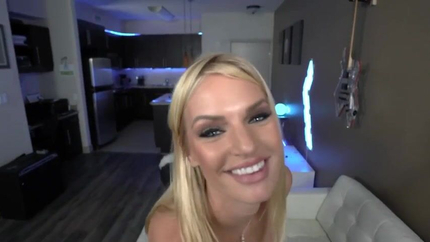 HORNY BONDE MILF BLOWS HER YOUNG StepSON ON THE COUCH SD (2026)