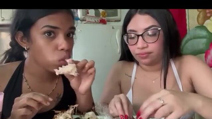 Two Latinas Belly Stuffing SD (2026)